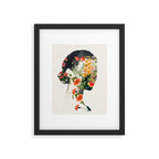 Minimal Collage Floral Portrait 4 Framed Art Print Gallery Image 5