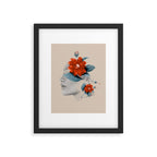 Minimal Collage Floral Portrait Framed Art Print Gallery Image 6