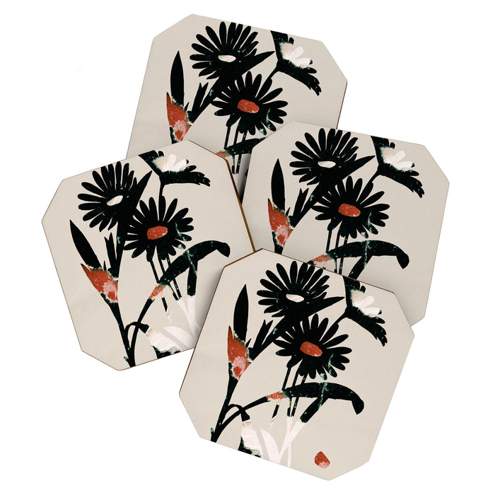 minimal collage/ Flowers 2 Coaster Gallery Image 1