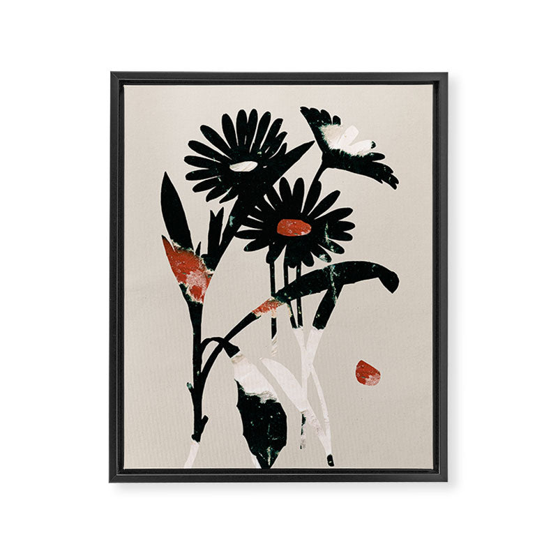 minimal collage/ Flowers 2 Framed Canvas Print Gallery Image 6