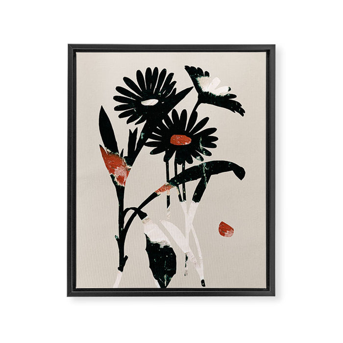 minimal collage/ Flowers 2 Framed Canvas Print Gallery Image 1