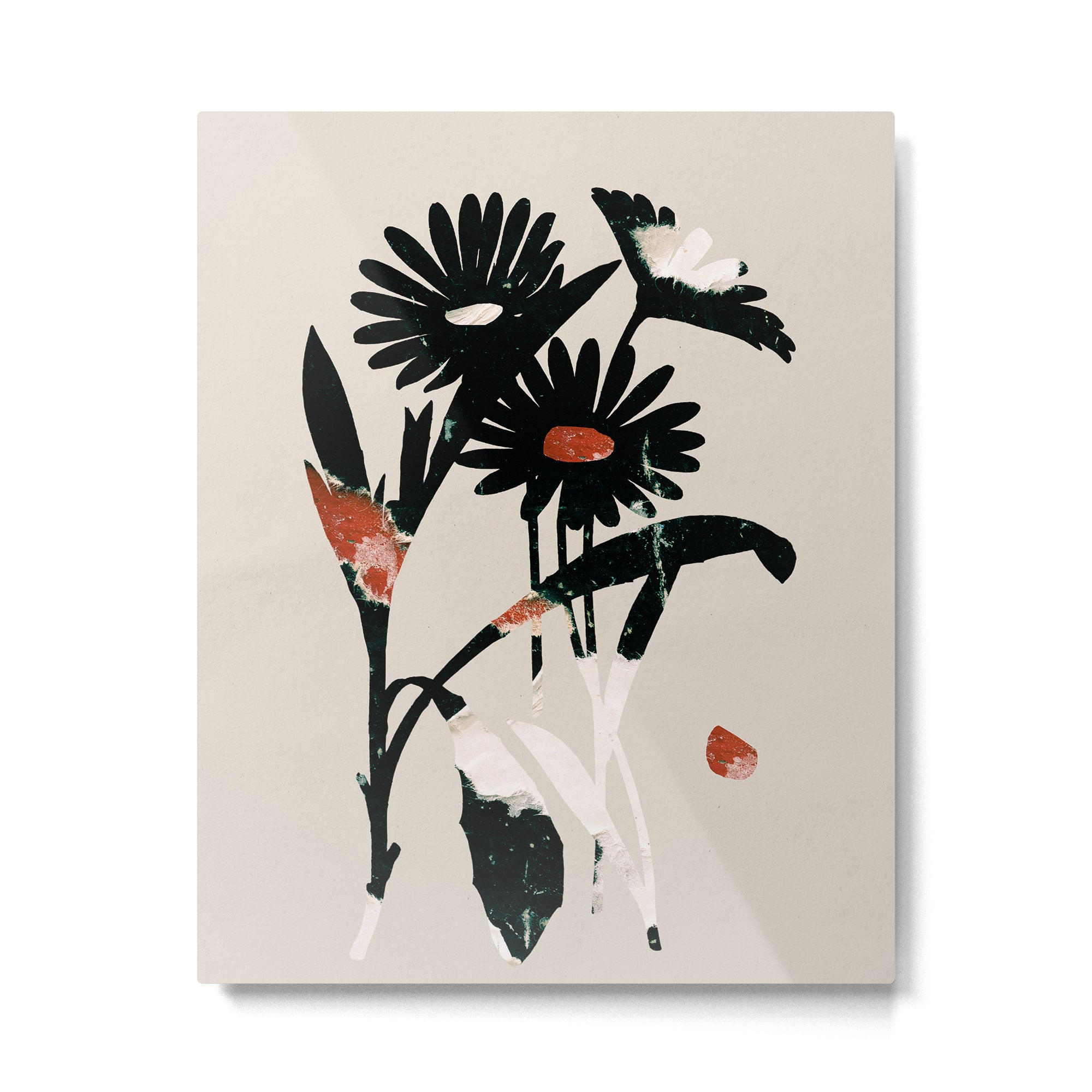 minimal collage/ Flowers 2 Metal Print Gallery Image 4