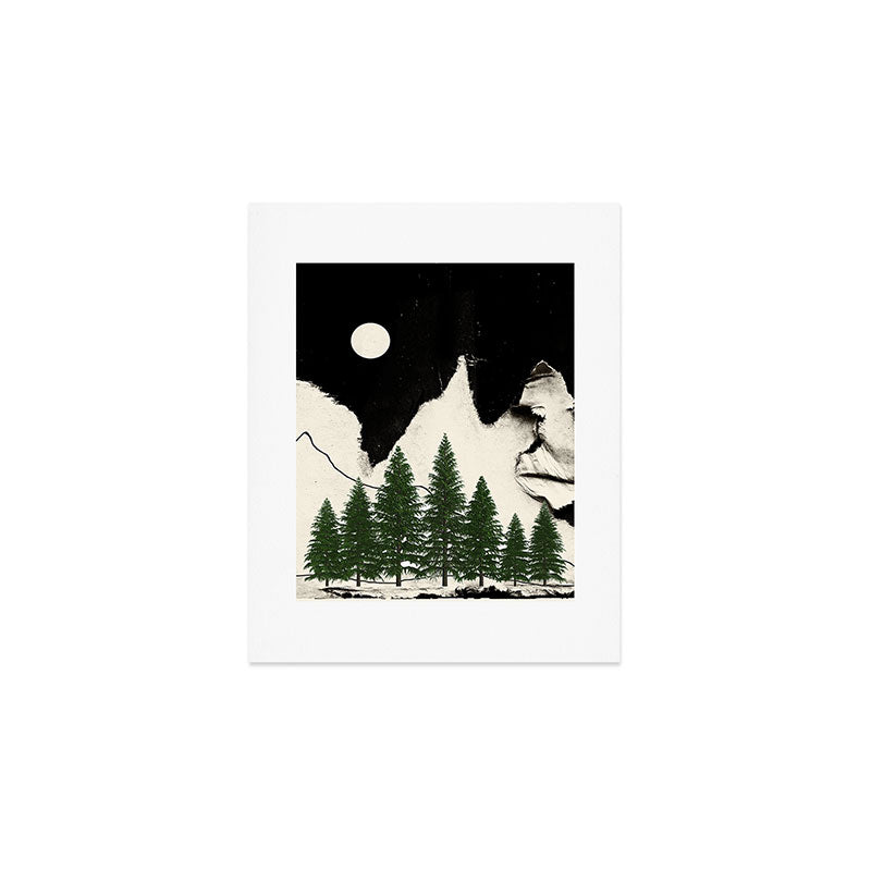 minimal collage/ Forest Art Print Gallery Image 1