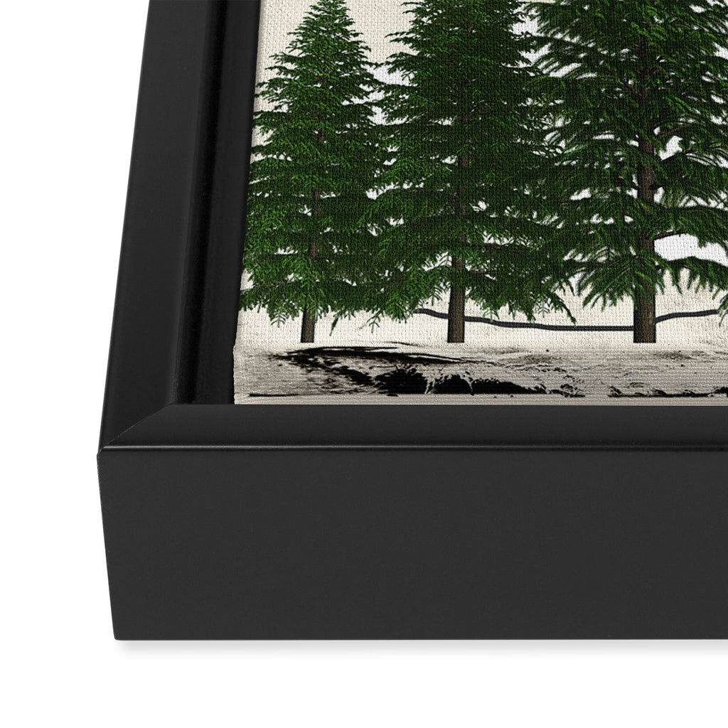 minimal collage/ Forest Framed Canvas Print Gallery Image 3