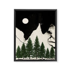 minimal collage/ Forest Framed Canvas Print Gallery Image 6