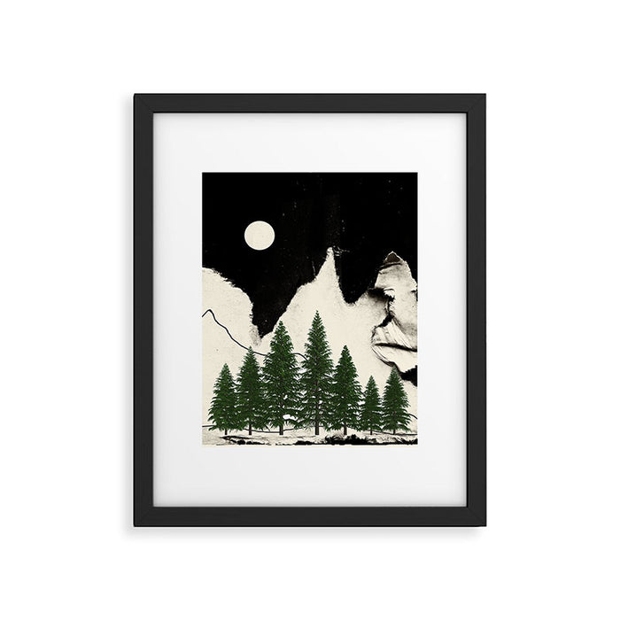 minimal collage/ Forest Framed Art Print Gallery Image 1