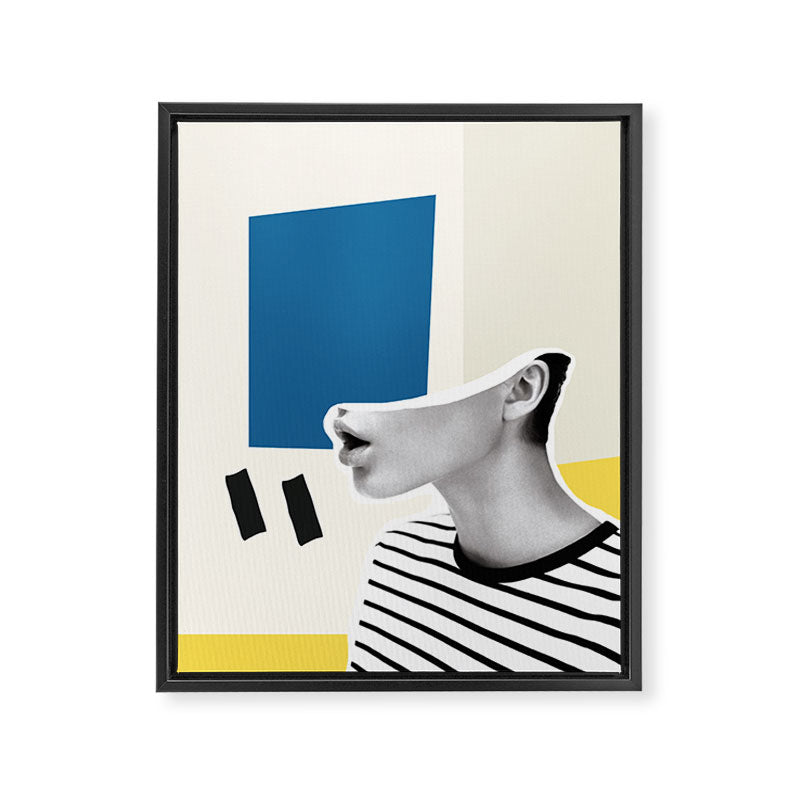 minimal collage Framed Canvas Print Gallery Image 6