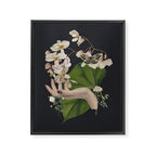 Minimal Collage/ Hand, Plants and Butterflies 6 Framed Canvas Print Gallery Image 6