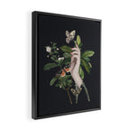 Minimal Collage/ Hand, Plants and Butterflies 7 Framed Canvas Print Gallery Image 2