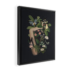 Minimal Collage/ Hand, Plants and Butterflies 5 Framed Canvas Print Gallery Image 2
