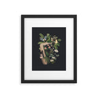 Minimal Collage/ Hand, Plants and Butterflies 5 Framed Art Print Gallery Image 4