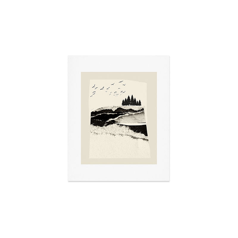 minimal collage/ Landscape Art Print Gallery Image 1