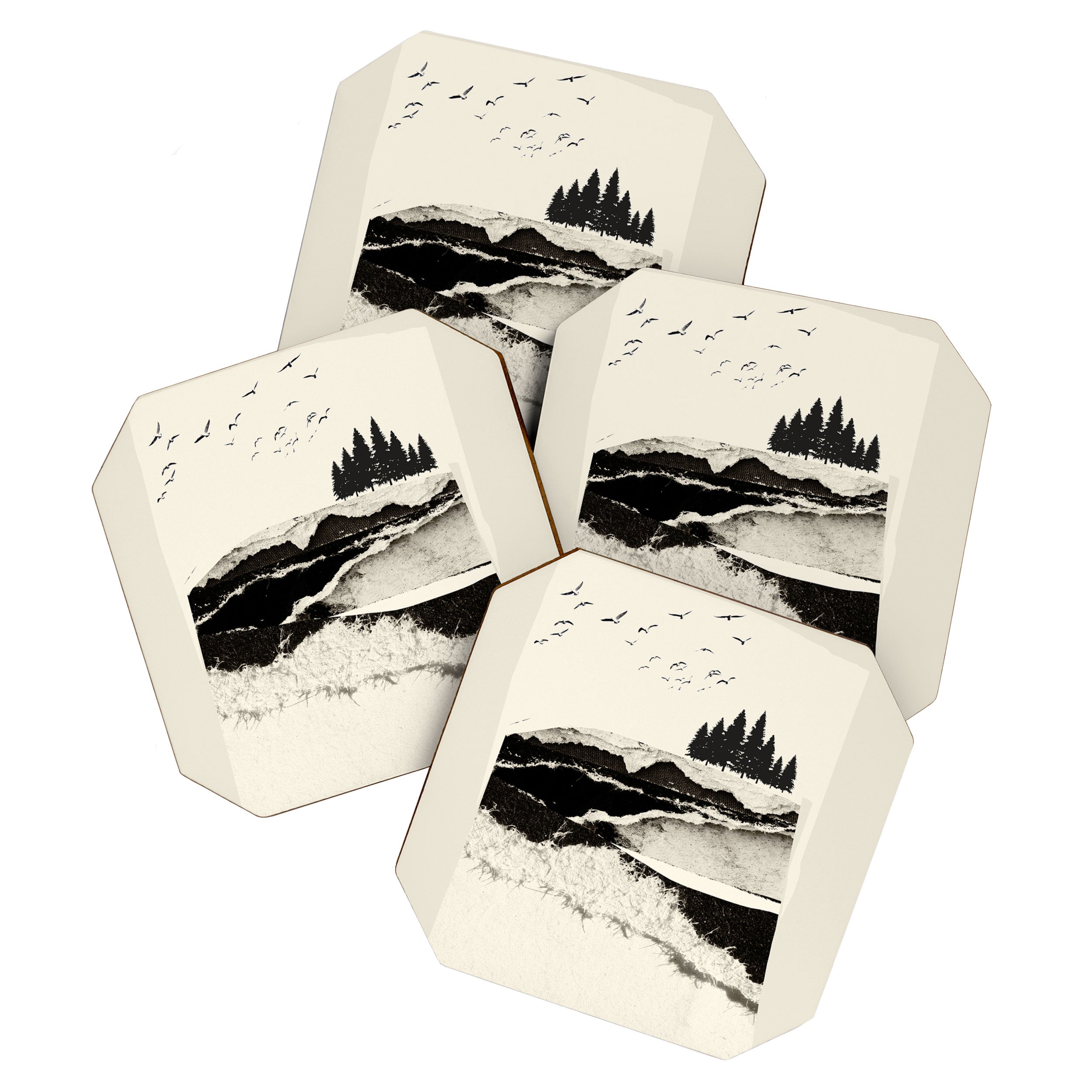minimal collage/ Landscape Coaster Gallery Image 1