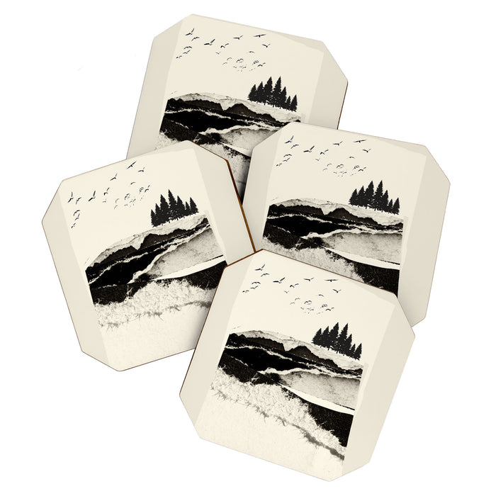 minimal collage/ Landscape Coaster Gallery Image 1