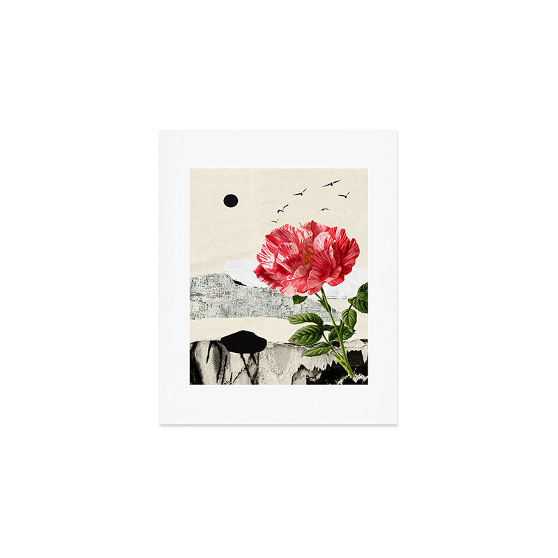 minimal collage/ landscape flower Art Print Gallery Image 1