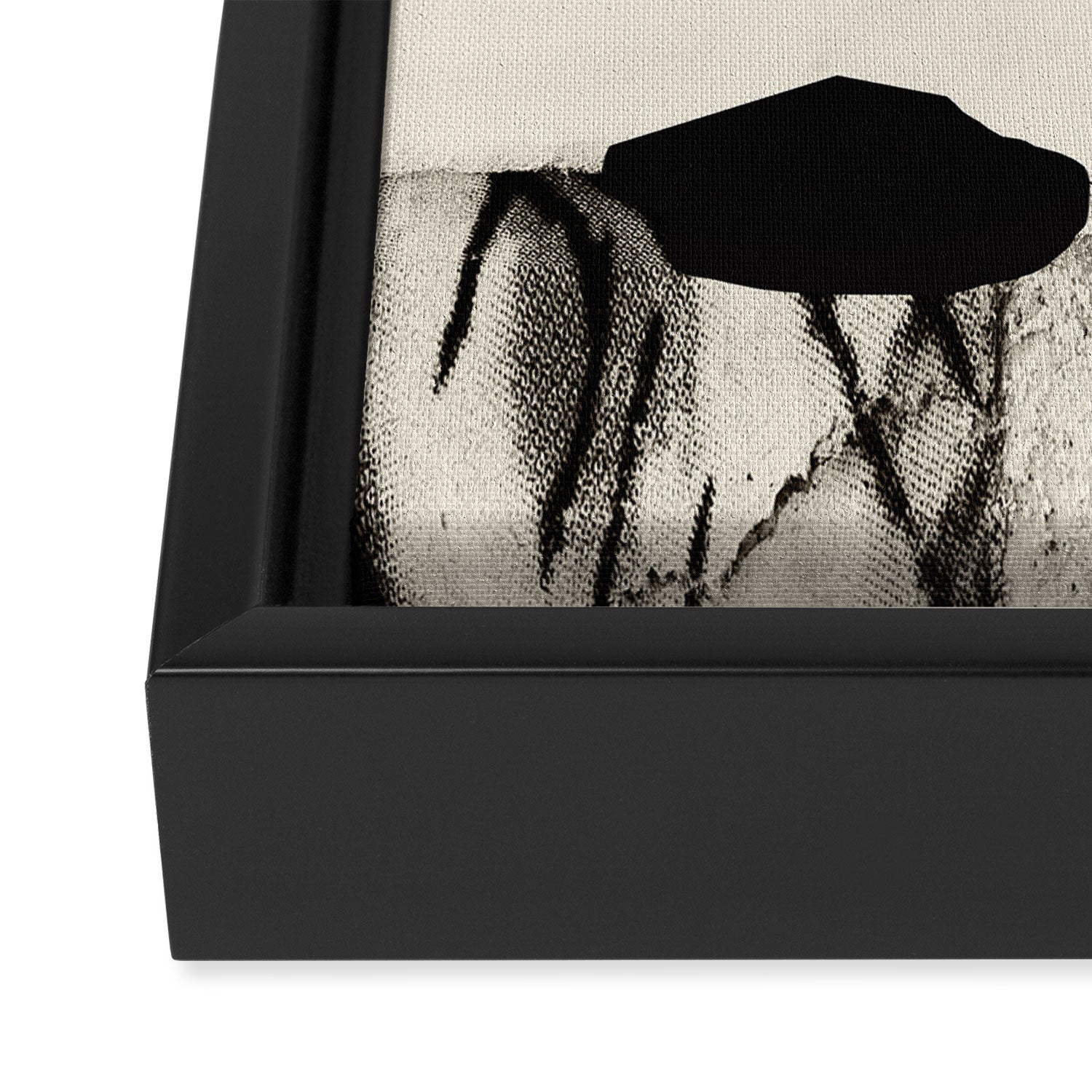 minimal collage/ landscape flower Framed Canvas Print Gallery Image 3