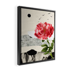 minimal collage/ landscape flower Framed Canvas Print Gallery Image 2