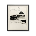 minimal collage/ Landscape Framed Canvas Print Gallery Image 6