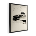 minimal collage/ Landscape Framed Canvas Print Gallery Image 2