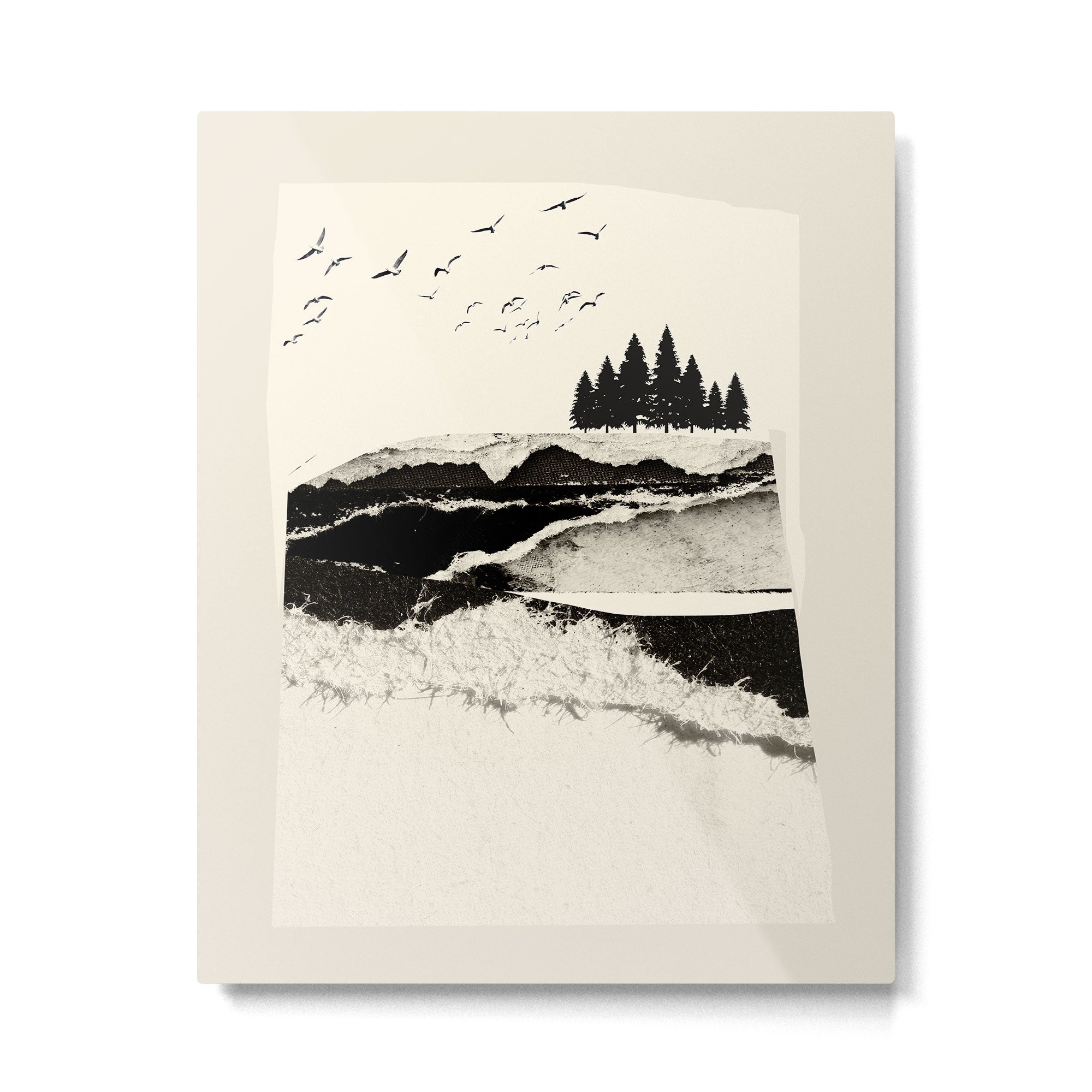 minimal collage/ Landscape Metal Print Gallery Image 4