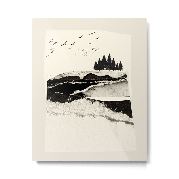 minimal collage/ Landscape Metal Print Gallery Image 1