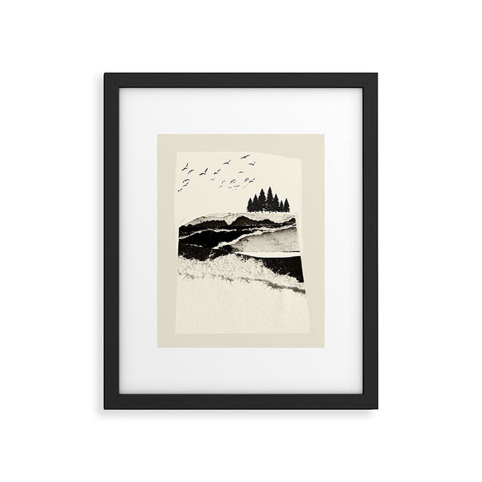 minimal collage/ Landscape Framed Art Print Gallery Image 1