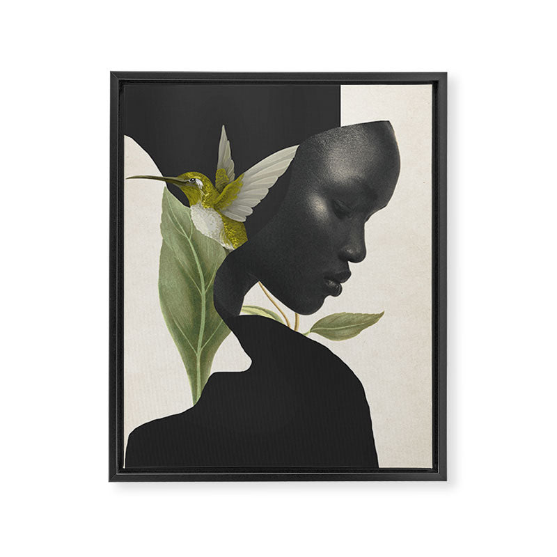 minimal collage /silence 6 Framed Canvas Print Gallery Image 6