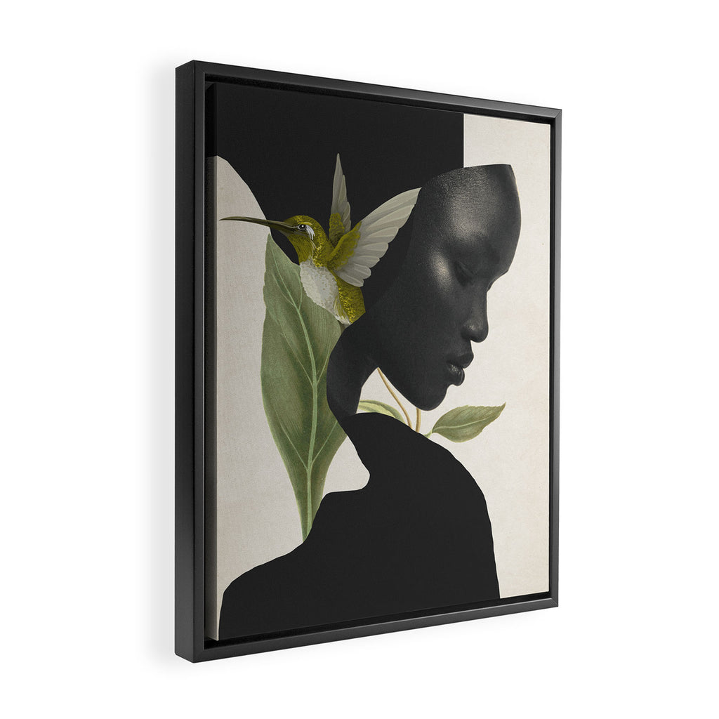 minimal collage /silence 6 Framed Canvas Print Gallery Image 2