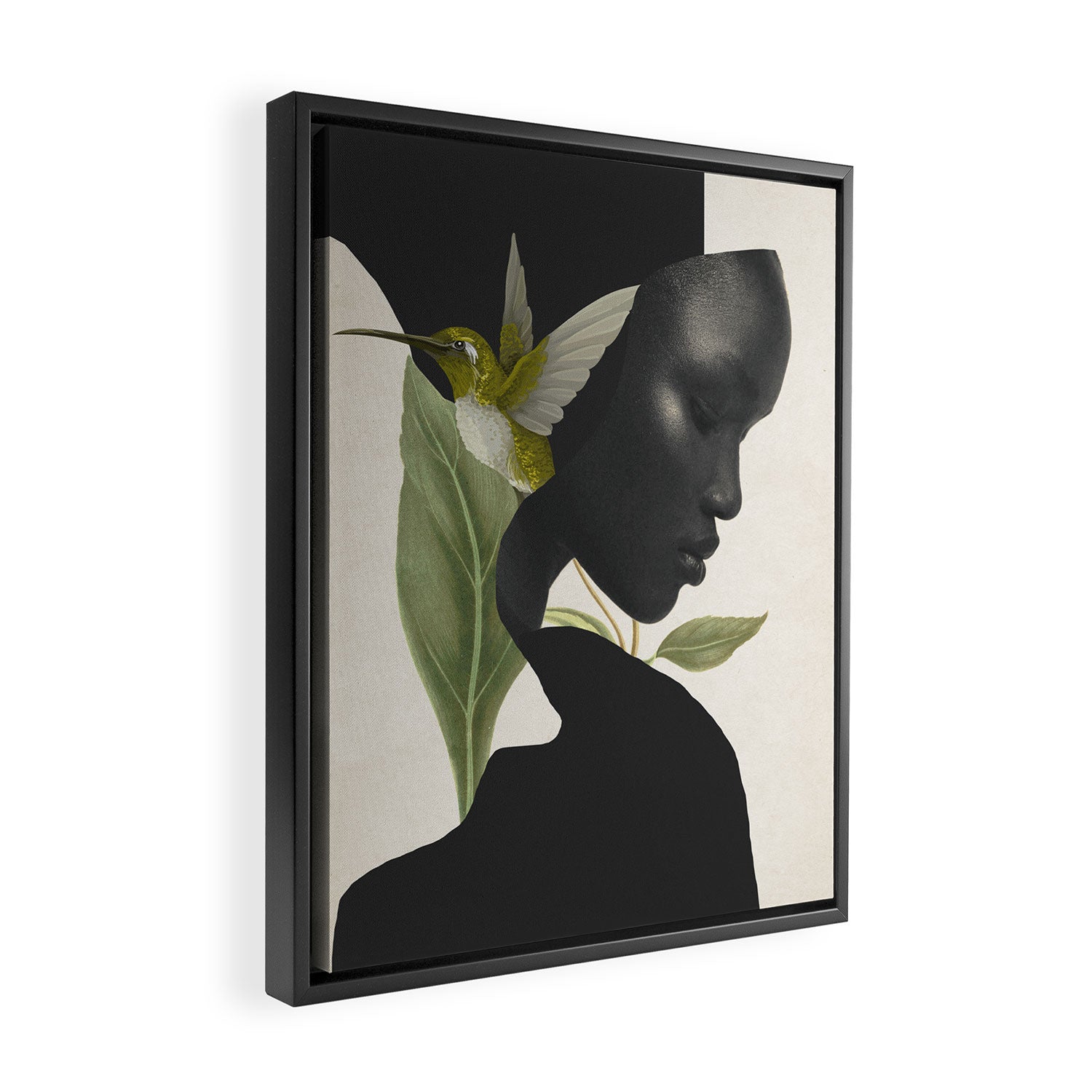 minimal collage /silence 6 Framed Canvas Print Gallery Image 2