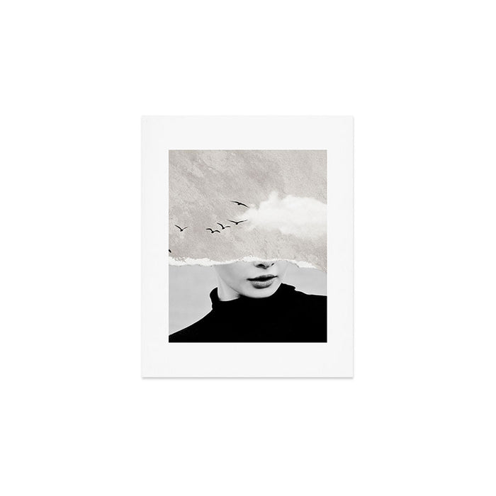 minimal collage /silence Art Print Gallery Image 1