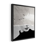 minimal collage /silence Framed Canvas Print Gallery Image 2
