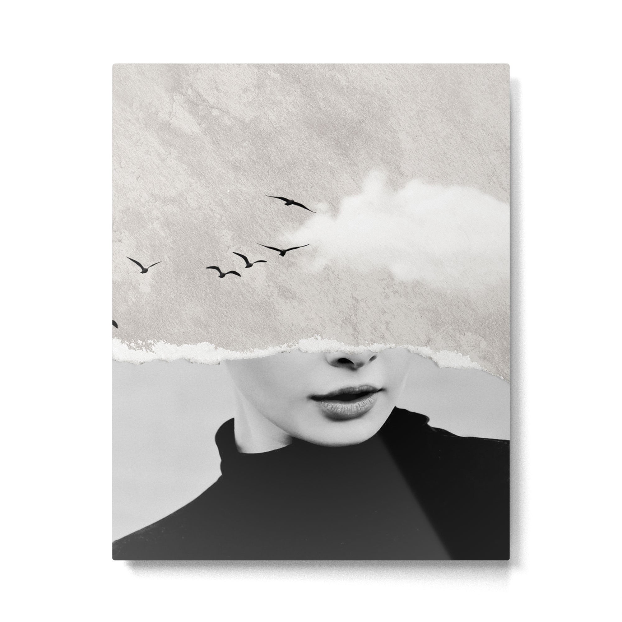 minimal collage /silence Metal Print Gallery Image 4