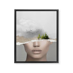 minimal collage /silence2 Framed Canvas Print Gallery Image 6
