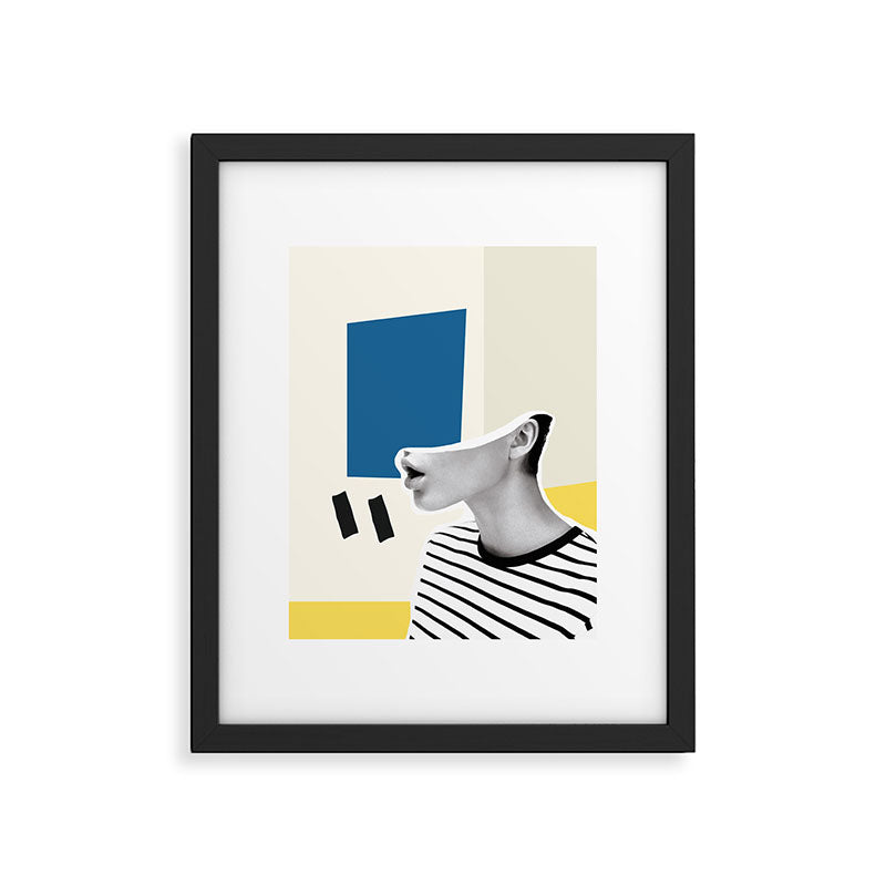 minimal collage Framed Art Print Gallery Image 5