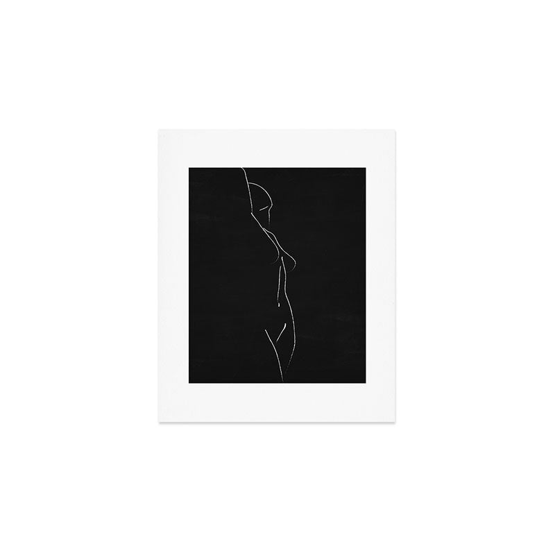 Minimal Line Drawing Figure Art Print Gallery Image 1