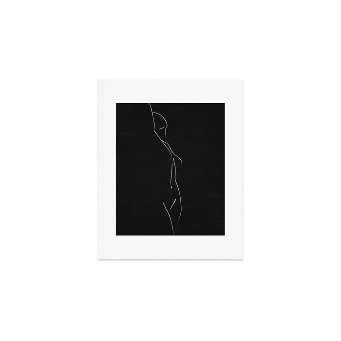 Minimal Line Drawing Figure Art Print Gallery Image 1