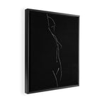 Minimal Line Drawing Figure Framed Canvas Print Gallery Image 2