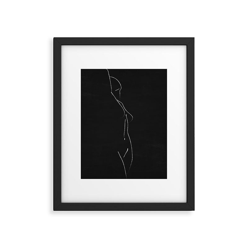 Minimal Line Drawing Figure Framed Art Print Gallery Image 4