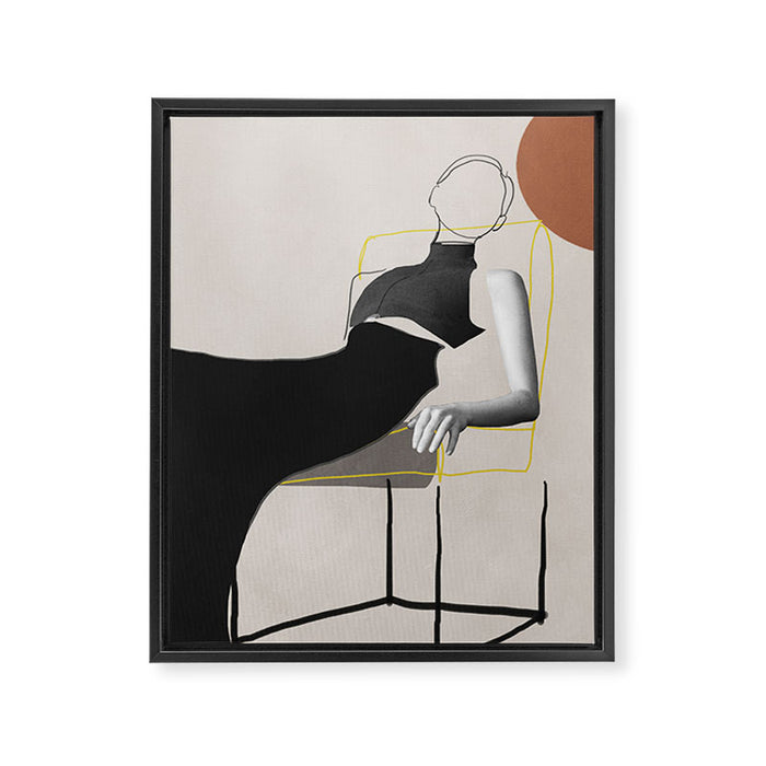 Minimalist Girl3 Framed Canvas Print Gallery Image 1