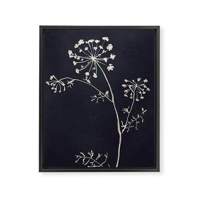 Minimalist Wild Plant 6 Black And White Framed Canvas Print Gallery Image 6