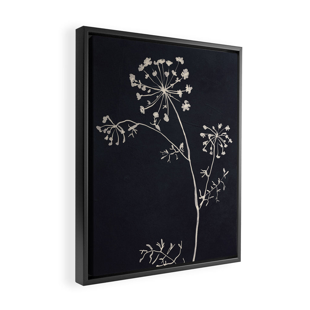 Minimalist Wild Plant 6 Black And White Framed Canvas Print Gallery Image 2