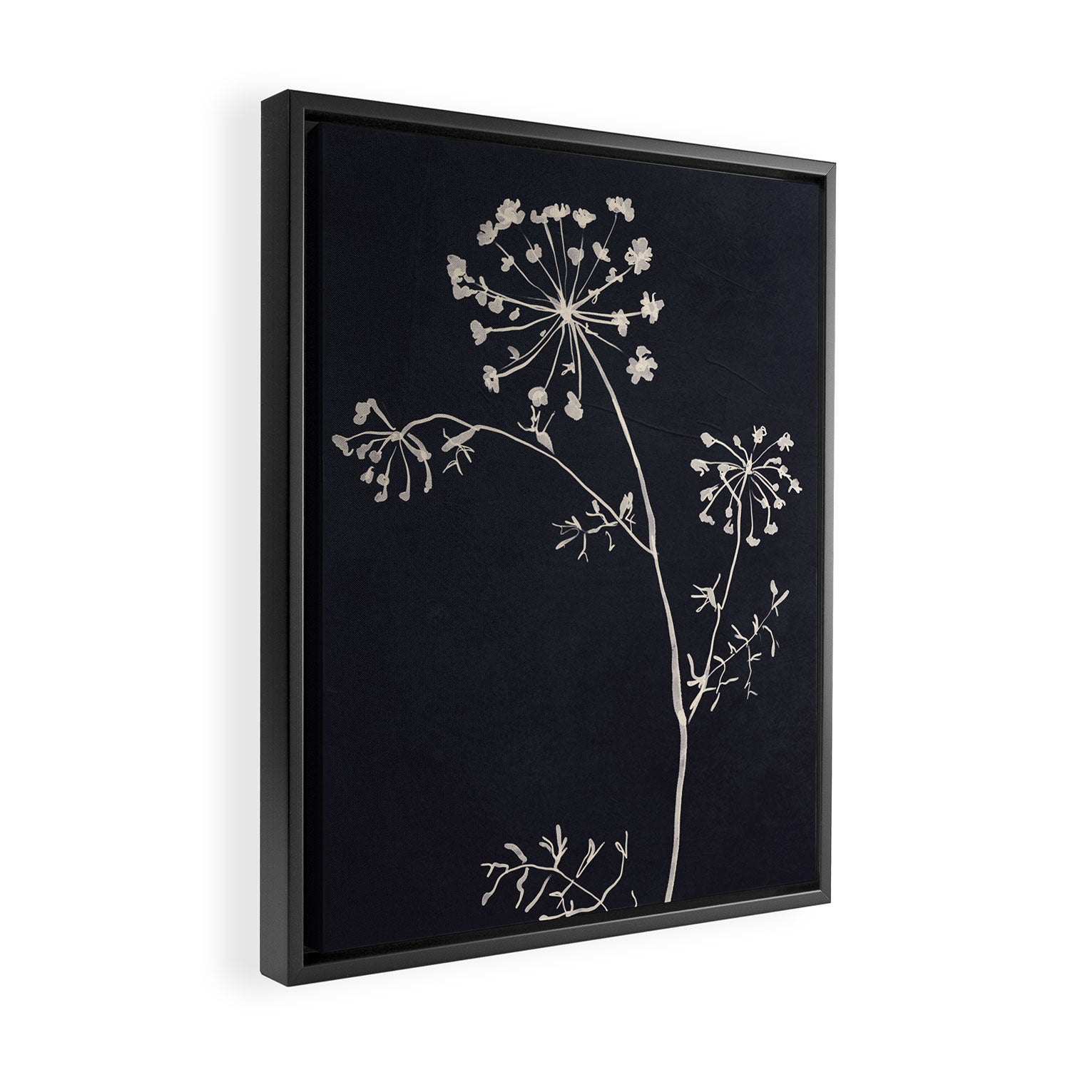 Minimalist Wild Plant 6 Black And White Framed Canvas Print Gallery Image 2