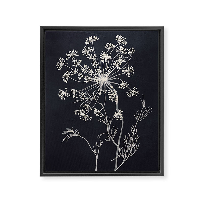 Minimalist Wild Plant 7 Black And White Framed Canvas Print Gallery Image 6