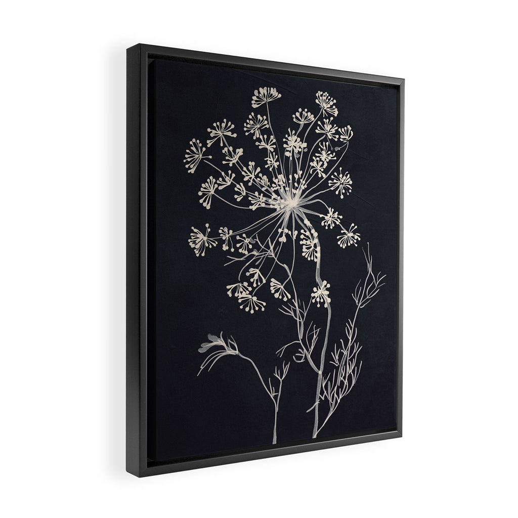 Minimalist Wild Plant 7 Black And White Framed Canvas Print Gallery Image 2