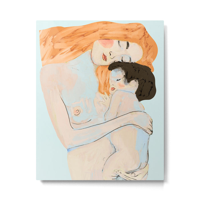 Mother and Child ,Gustav Klimt ,The Three Ages of Woman (detail) 3 Metal Print Gallery Image 1