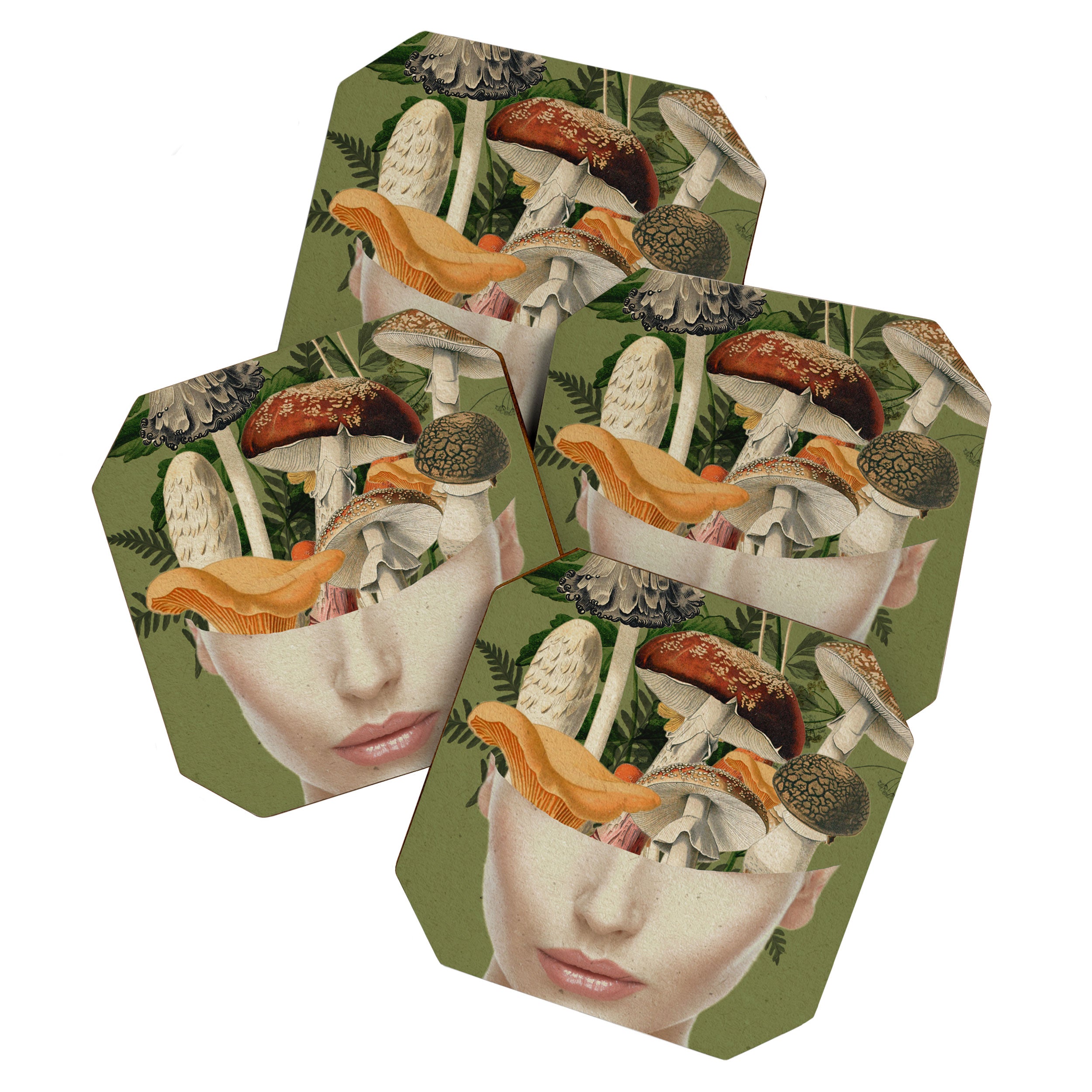 Mushroom Lady 9 Coaster Gallery Image 1