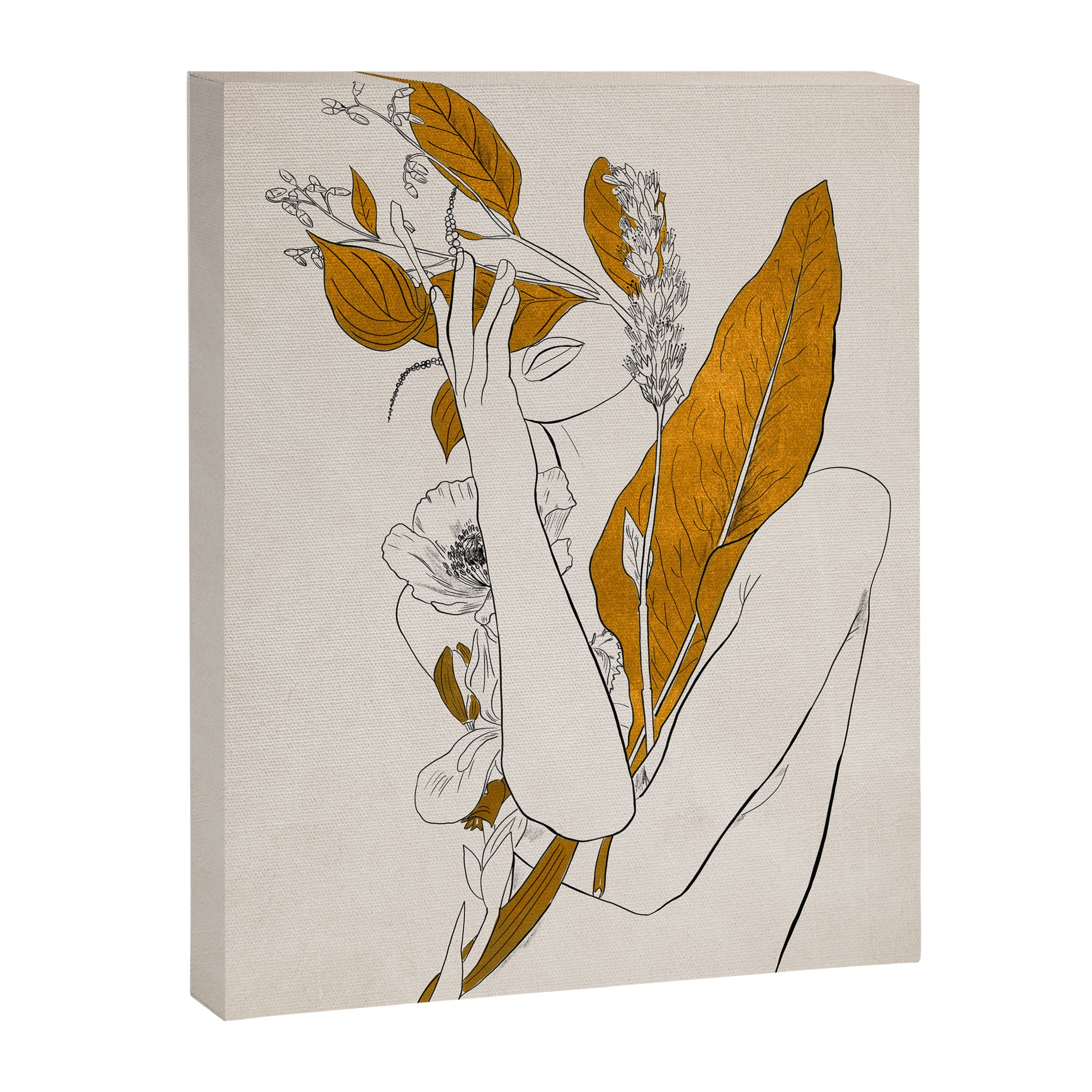 natural beauty-collage 7 Line Art 2 Canvas Print Gallery Image 6