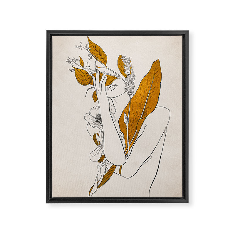 natural beauty-collage 7 Line Art 2 Framed Canvas Print Gallery Image 6