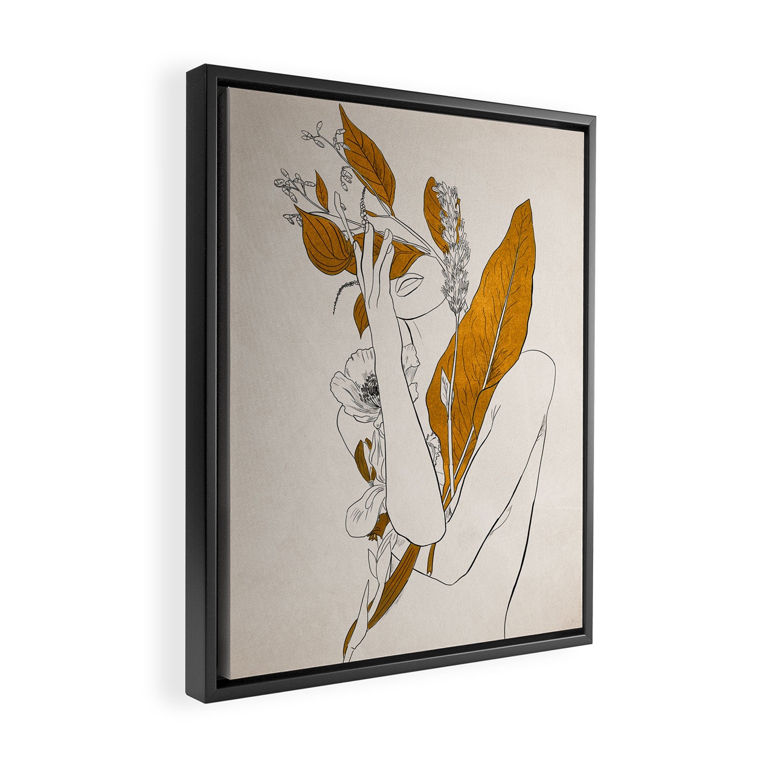 natural beauty-collage 7 Line Art 2 Framed Canvas Print Gallery Image 2
