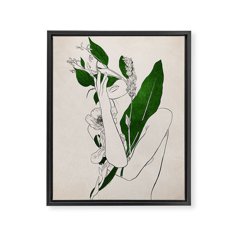 natural beauty-collage 7 Line Art 3 Framed Canvas Print Gallery Image 6
